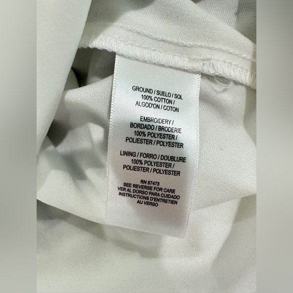 Taylor SZ 14 White and Blue Embroidered Floral Dress with stitched in slip - Picture 9 of 9